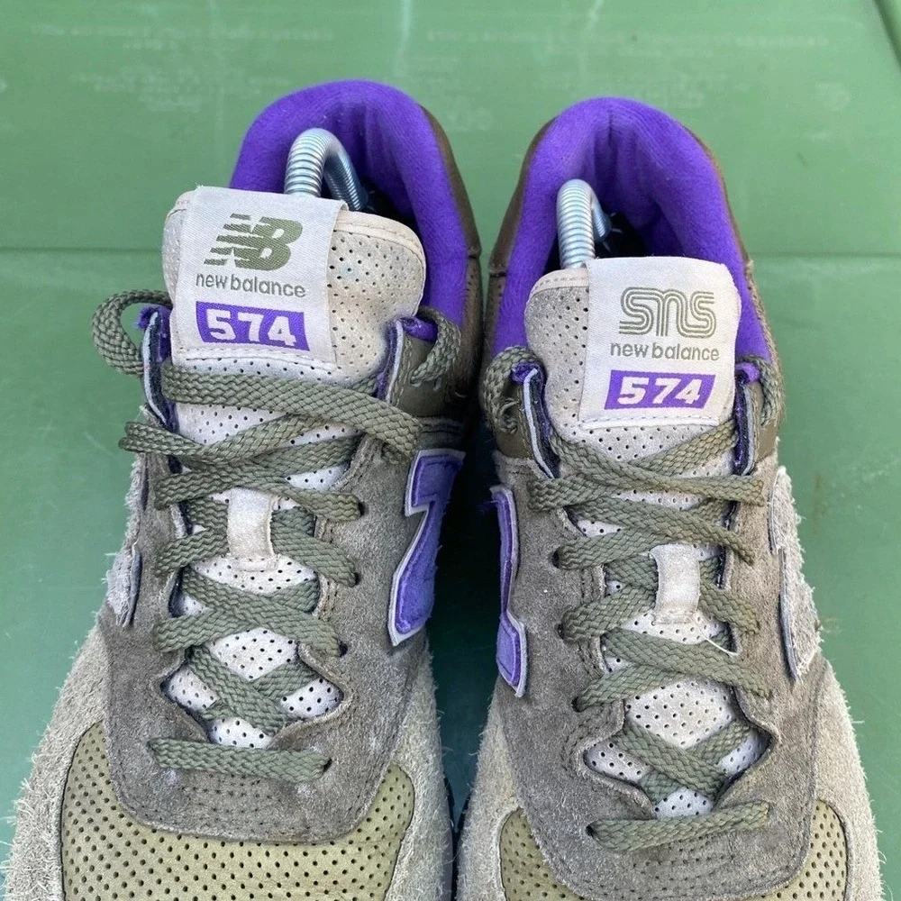 New Balance 574 x SNS Nature Sneakersnstuff‎ Olive Green Purple Suede ML574NS2